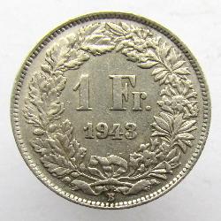 Švýcarsko 1 Fr 1943 B