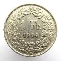 Швейцария 1 франк 1944 B