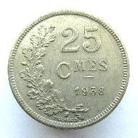Luxemburg 25 Centim 1938