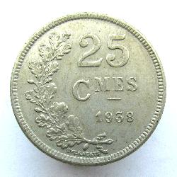 Luxemburg 25 Centim 1938
