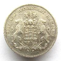 Hamburg 5 mark 1904 J