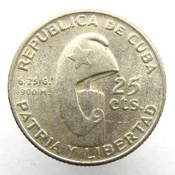 Kuba 25 centavos 1953