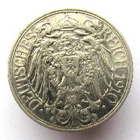 Germany 25 pfennigs 1910 A
