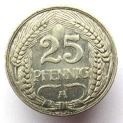 Germany 25 pfennigs 1910 A