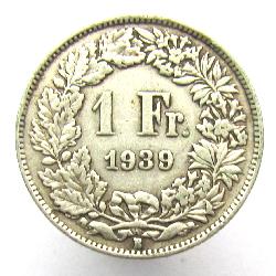 Schweiz 1 Fr 1939 B