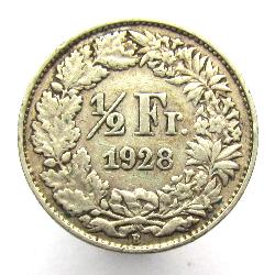 Schweiz 1/2 Franken 1928 B
