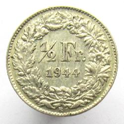 Schweiz 1/2 Franken 1944 B