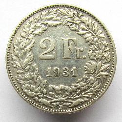 Schweiz 2 Fr 1931 B
