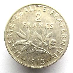 France 2 francs 1915