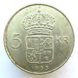 Švédsko 5 korun 1955