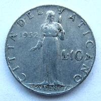 Vatikán 10 lir 1952