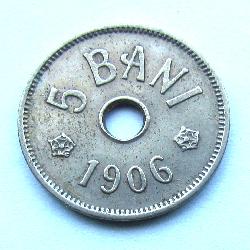Rumänien 5 Bani 1906 J