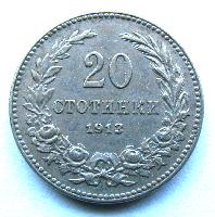 Bulharsko 20 stotinki 1913