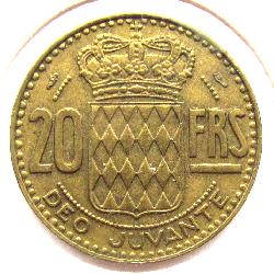Monako 20 franků 1951