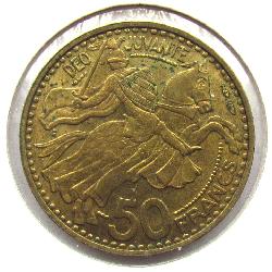 Monako 50 franků 1950