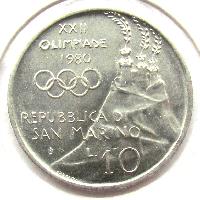 San Marino 10 lir 1980