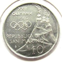 San Marino 10 lir 1980