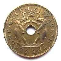 Rhodesie a Nyasaland 1 pence 1957