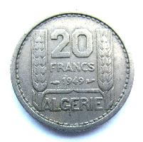 Alžírsko 20 franků 1949