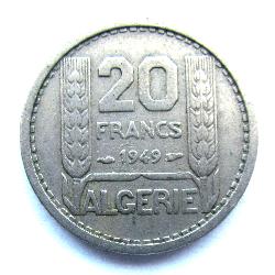 Algeria 20 francs 1949
