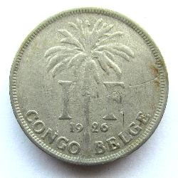 Belgické Kongo 1 frank 1926