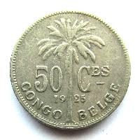 Belgické Kongo 50 centimů 1925