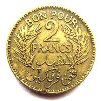 Tunisia 2 francs 1921