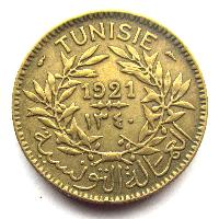 Tunisia 2 francs 1921
